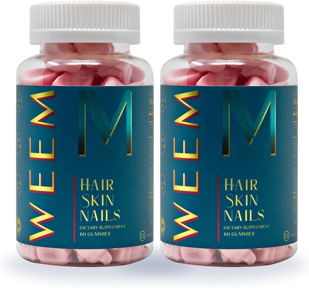 WEEM Hair, Skin and Nails Gummies - Vegan Biotin Supplements for Women and Men - görsel 7