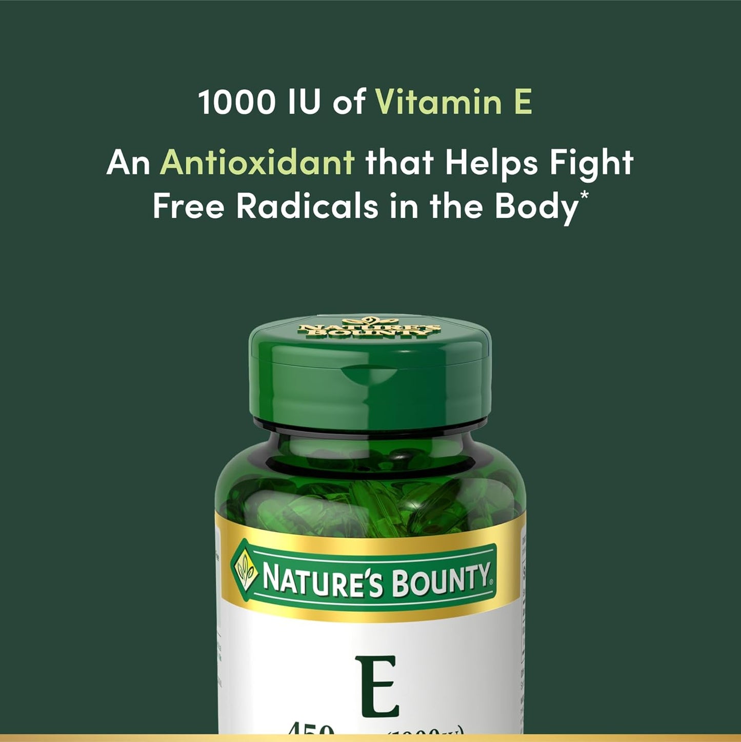 Nature's Bounty Vitamin E 1000 IU Softgels, 60 Count - görsel 3