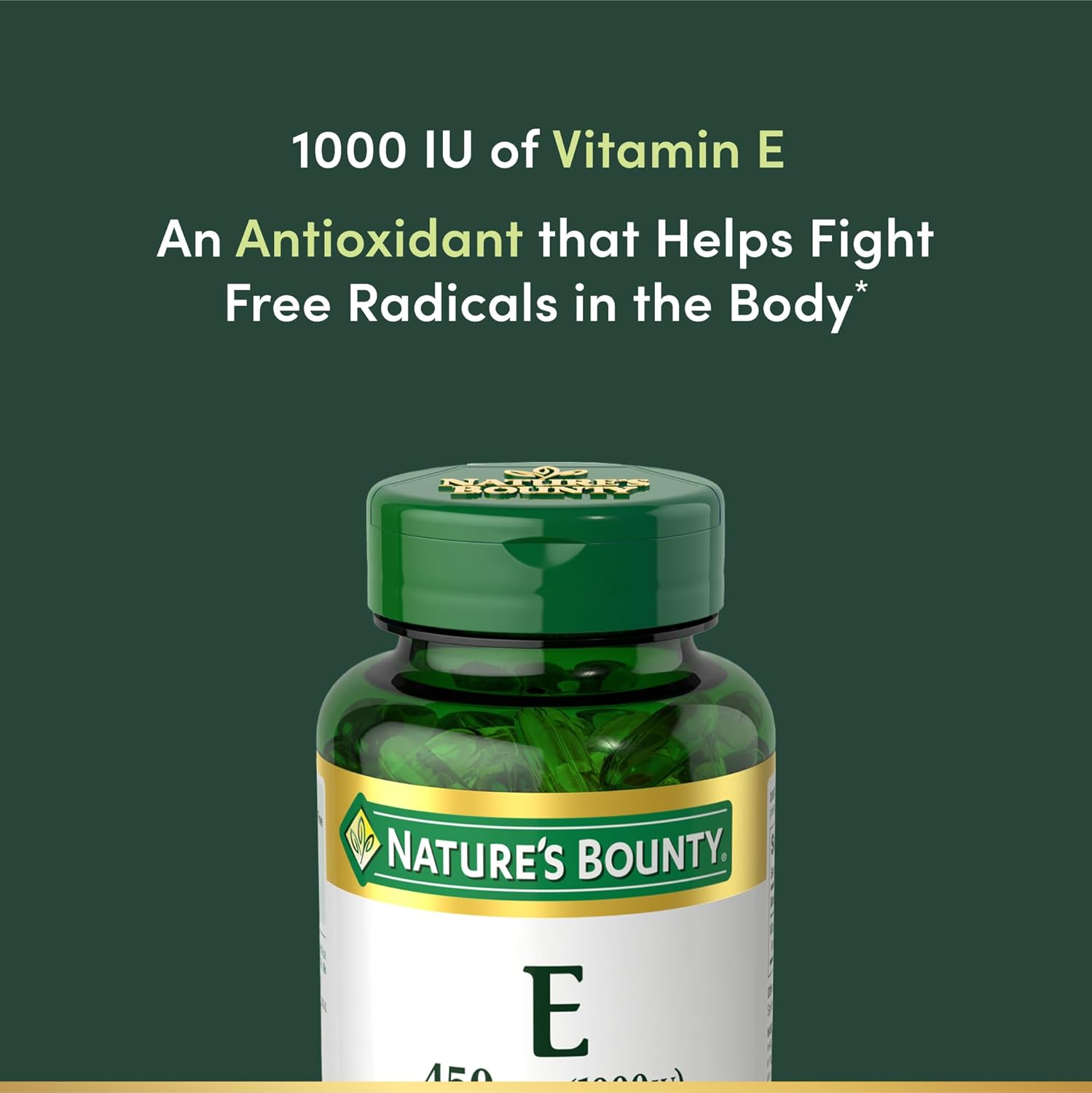 Nature's Bounty Vitamin E 1000 IU Softgels, 60 Count - görsel 3
