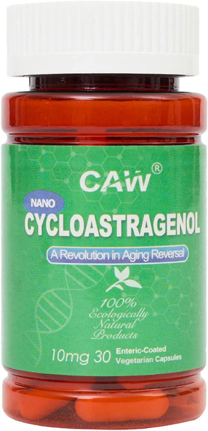 CAW Nano Cycloastragenol 10mg – Enteric Coated Capsules for Optimum Absorption