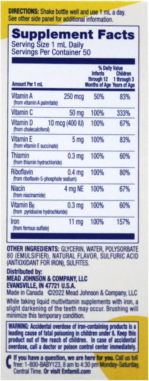 Enfamil Poly-Vi-Sol Multivitamin Supplement Drops with Iron - görsel 6
