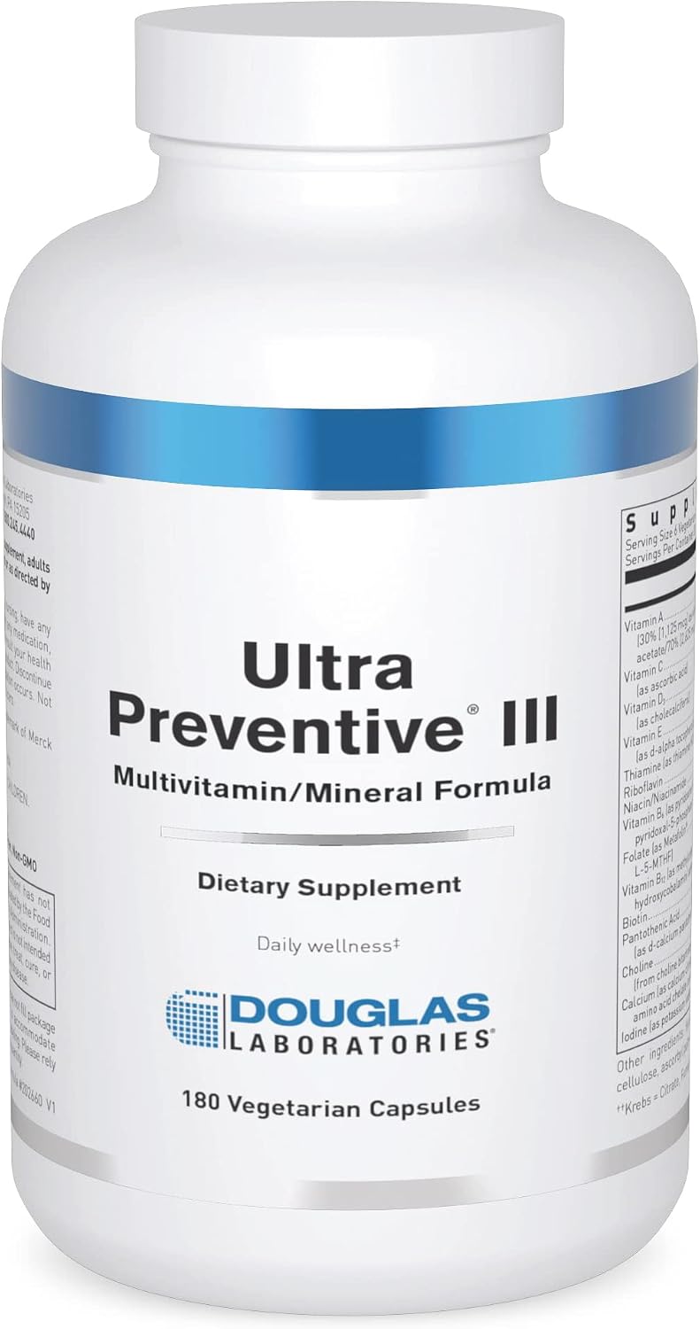Douglas Laboratories Ultra Preventive III | Comprehensive Multivitamin and Mineral Supplement | 180 Capsules - görsel 1