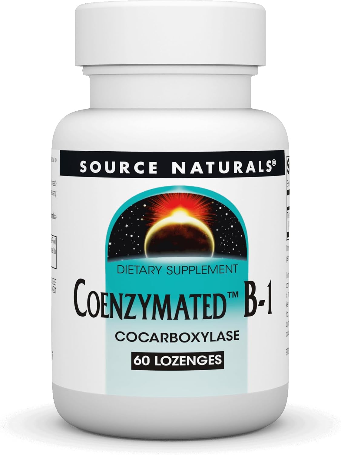 Source Naturals Coenzymated B-1 25mg – Fast Acting Thiamine (Vitamin B1) Quick-Dissolve Lozenges, 60 Count - görsel 1
