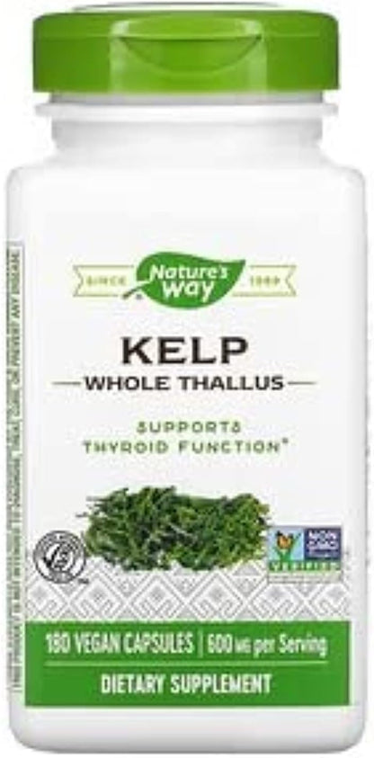 Nature's Way Kelp 600mg, 180 Veg Capsules (Pack of 3)