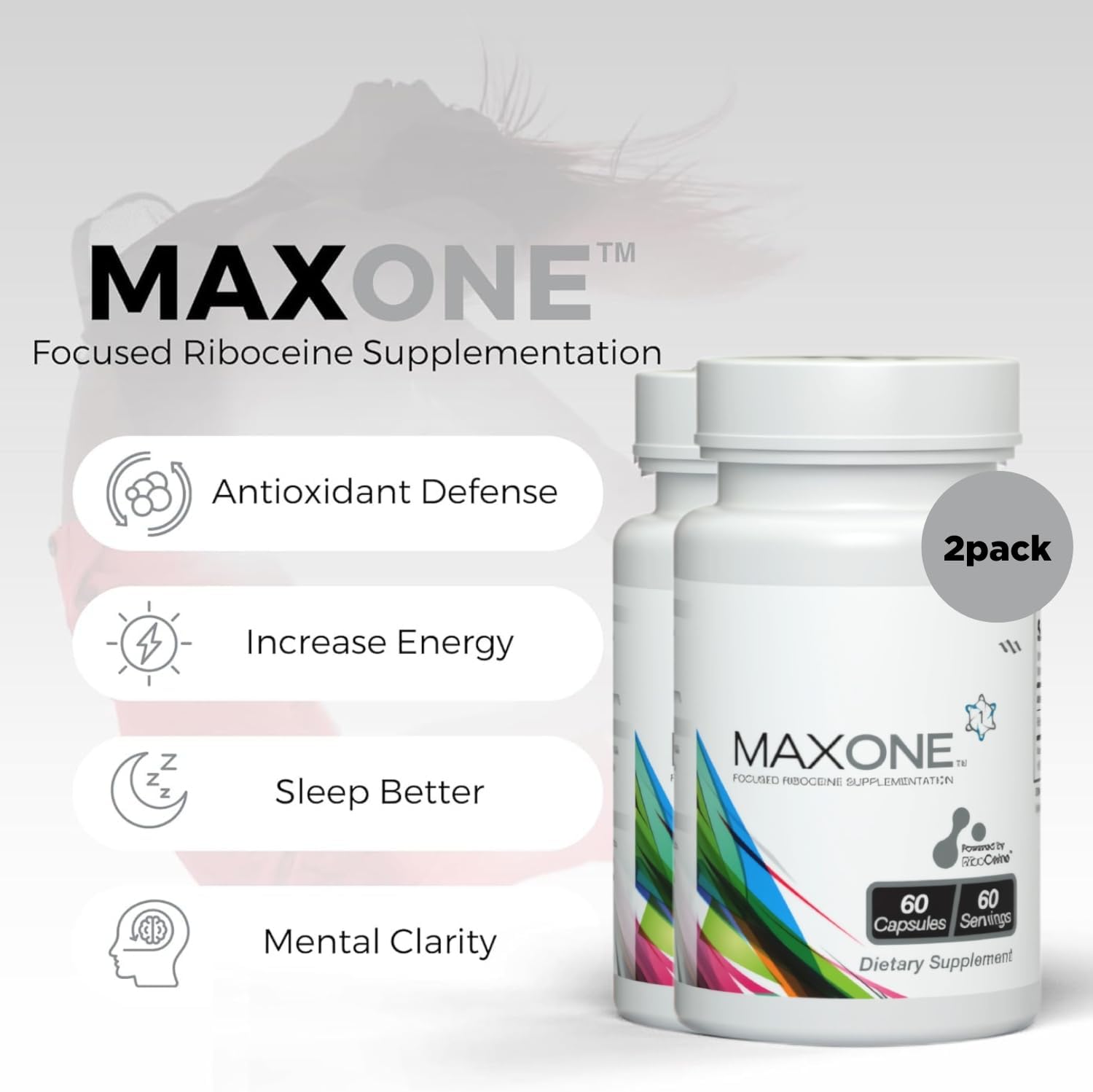 Max One, Focused RiboCeine Supplementation, 60 Vegetable Capsules, 30 Servings (Pack of 2) - görsel 4