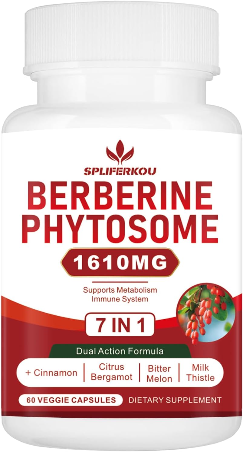 Spliferkou 7-in-1 Berberine Phytosome & Ceylon Cinnamon Complex – 60 Capsules - görsel 1