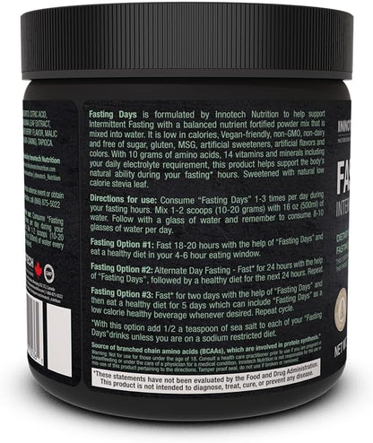 Innotech Nutrition Fasting Days Intermittent Fasting Drink Mix Metabolic & Electrolyte Support 42 Essential Ingredients Mixed Berry 360g
