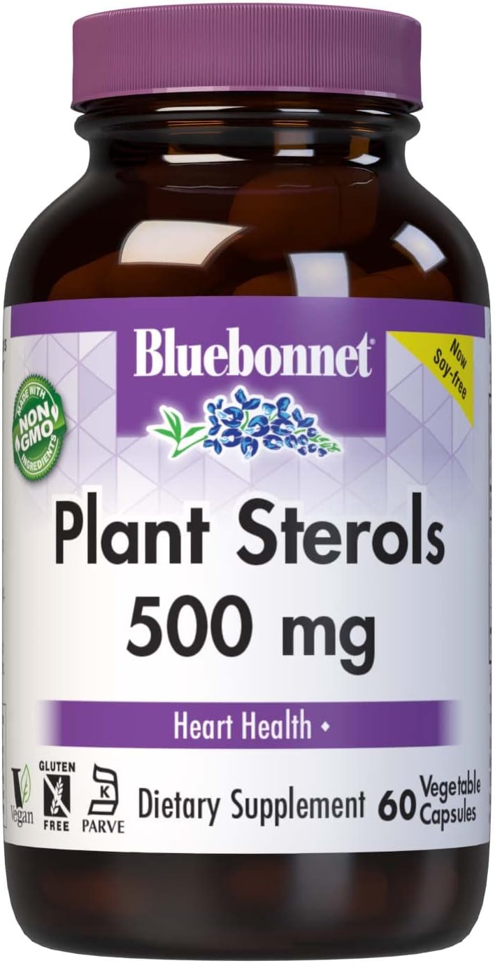 Bluebonnet Nutrition Plant Sterols 500mg – Heart Health Supplement, 60 Vegetable Capsules - görsel 1