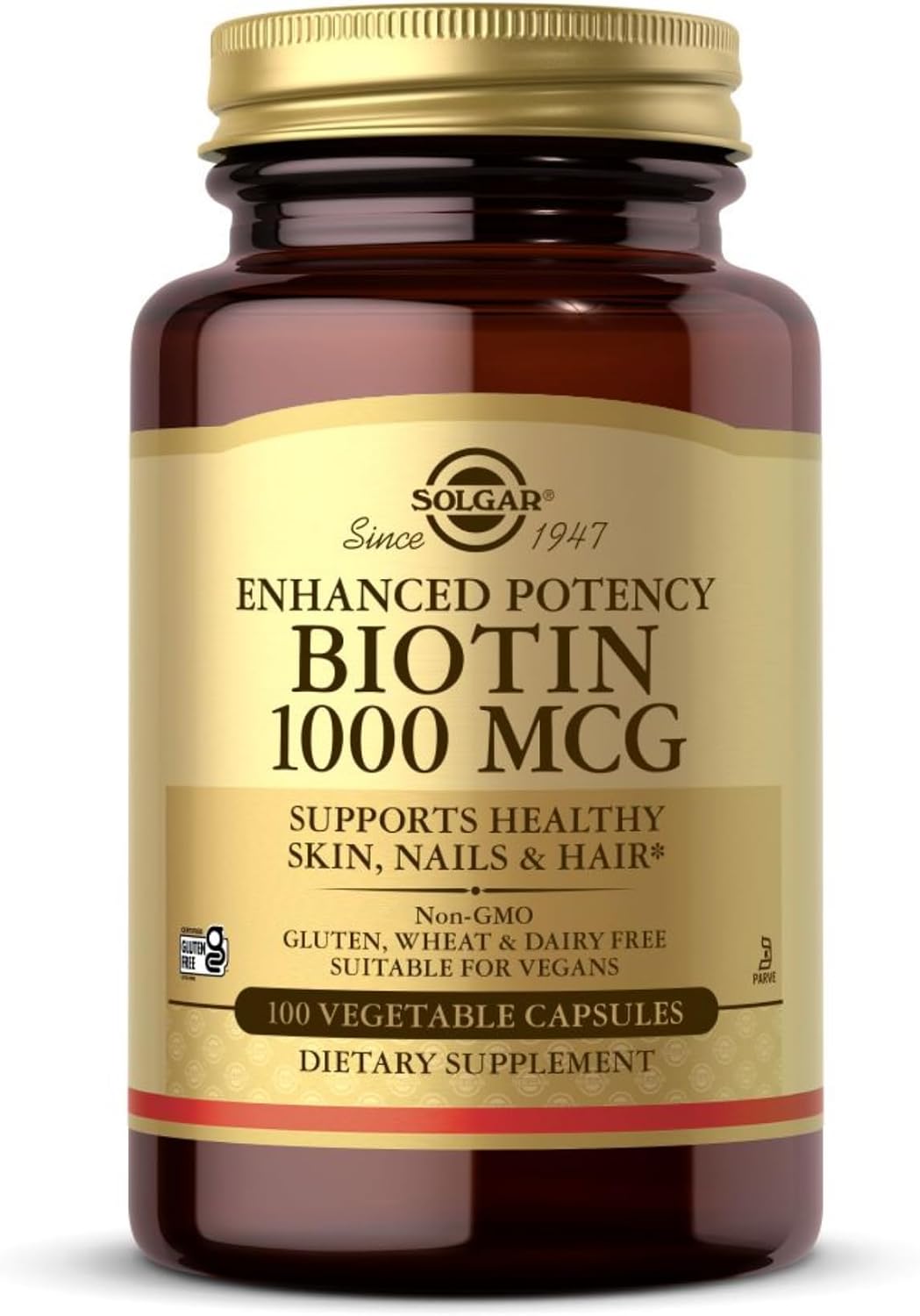 Solgar Biotin 1000 mcg, 100 Vegetable Capsules - görsel 1