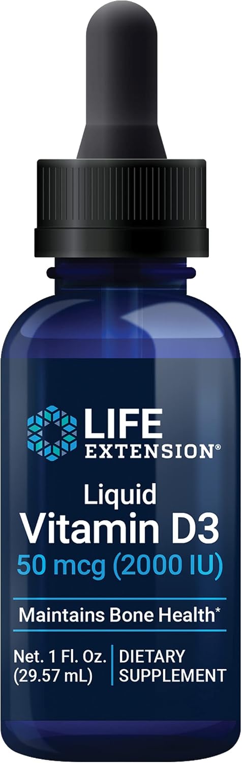 Life Extension Liquid Vitamin D3, 50 mcg (2000 IU), Unflavoured, 29.57 ml - görsel 1