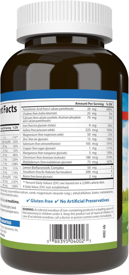 Carlson Super 1 Daily, Vegetarian Multivitamin Formula, for Optimal Wellbeing, 180 Tablets