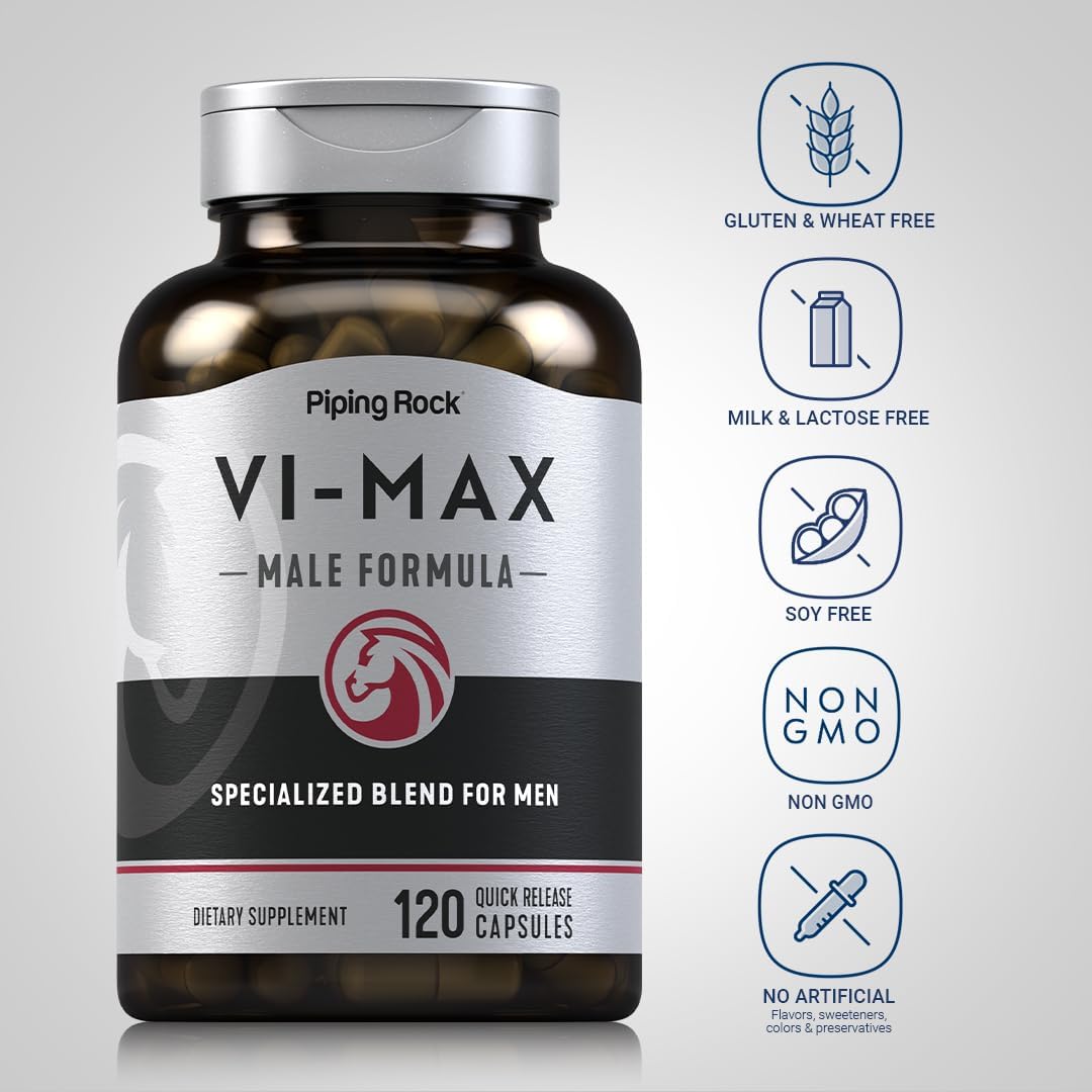 Piping Rock Vi-Max Men's Formula with Yohimbe - 120 Capsules - görsel 3