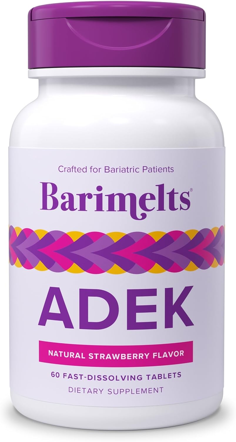 Barimelts ADEK – 60 Fast-Dissolving Tablets – Sugar-Free Bariatric Vitamins for Women – Natural Strawberry Flavour (2-Month Supply) - görsel 1