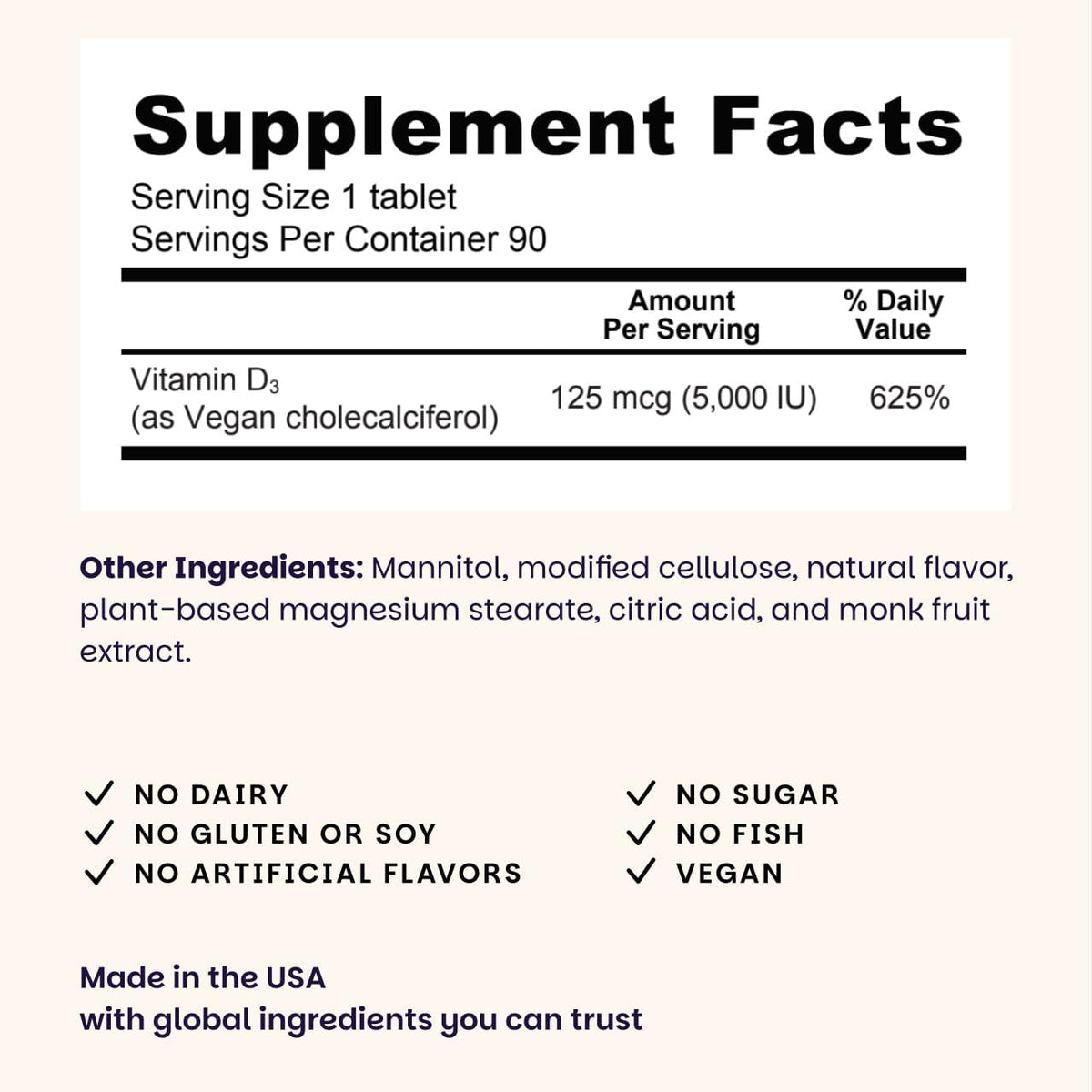 EZ Melts Vitamin D3 5,000 IU - Dissolvable Tablets, Vegan, Non-GMO - Green Apple - görsel 3