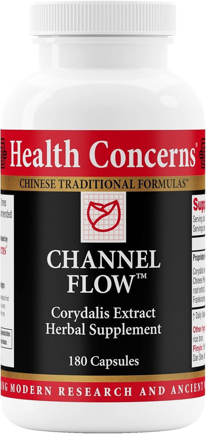 Health Concerns Channel Flow – Muscle Relaxation & Comfort Support Supplement – Chinese Herbal Formula – 180 Capsules