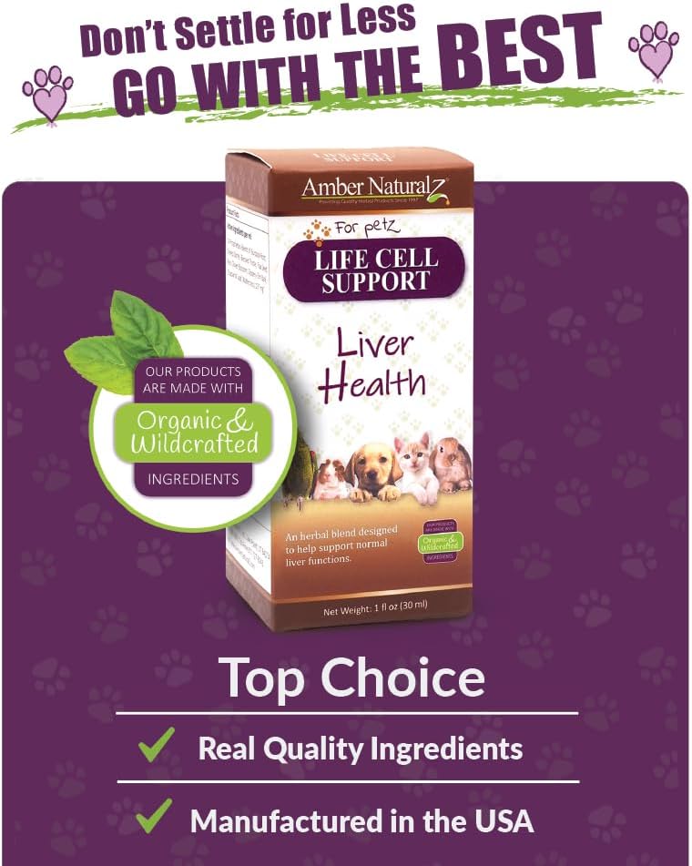 Amber NaturalZ Life Cell Support Herbal Supplement for Pets - Liver and Lymphatic Support, 30 ml - görsel 5