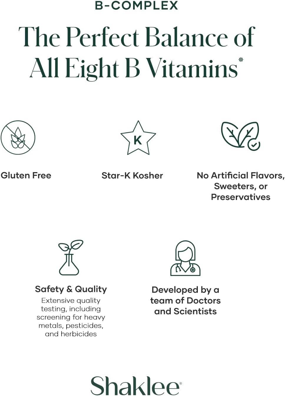 Shaklee B-Complex – Patented Bioactivated Absorption System – 240 Tablets – Image 5