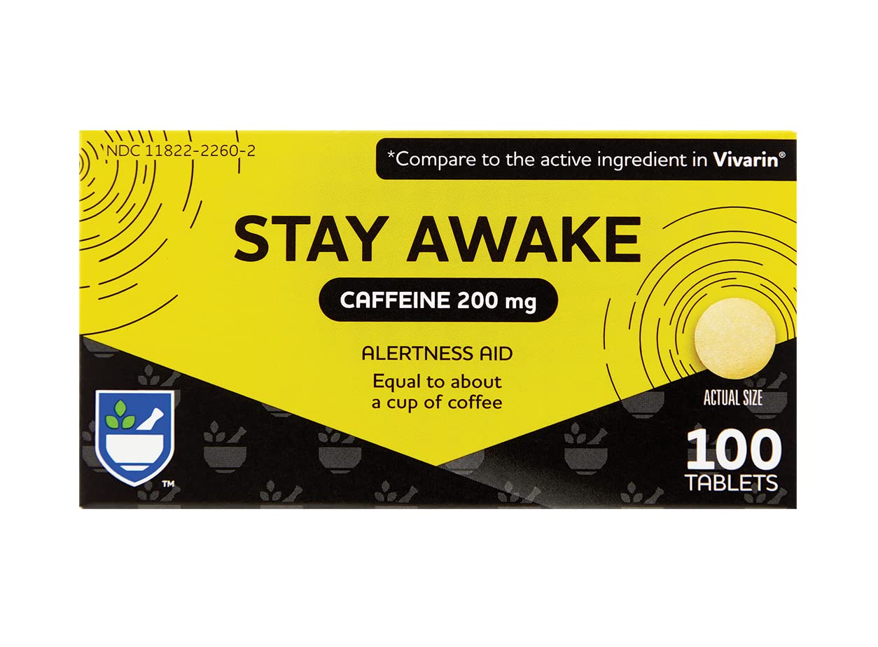 Rite Aid Stay Awake Caffeine Tablets, 200 mg, 100 Tablets - görsel 1