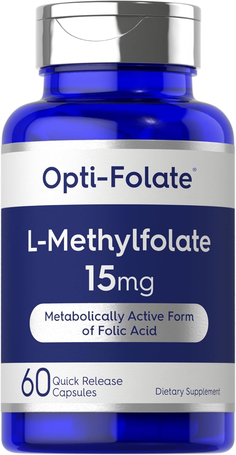 Carlyle L-Methylfolate 15 mg, 60 Capsules - Active Folate (5-MTHF) - Non-GMO, Gluten-free - görsel 1