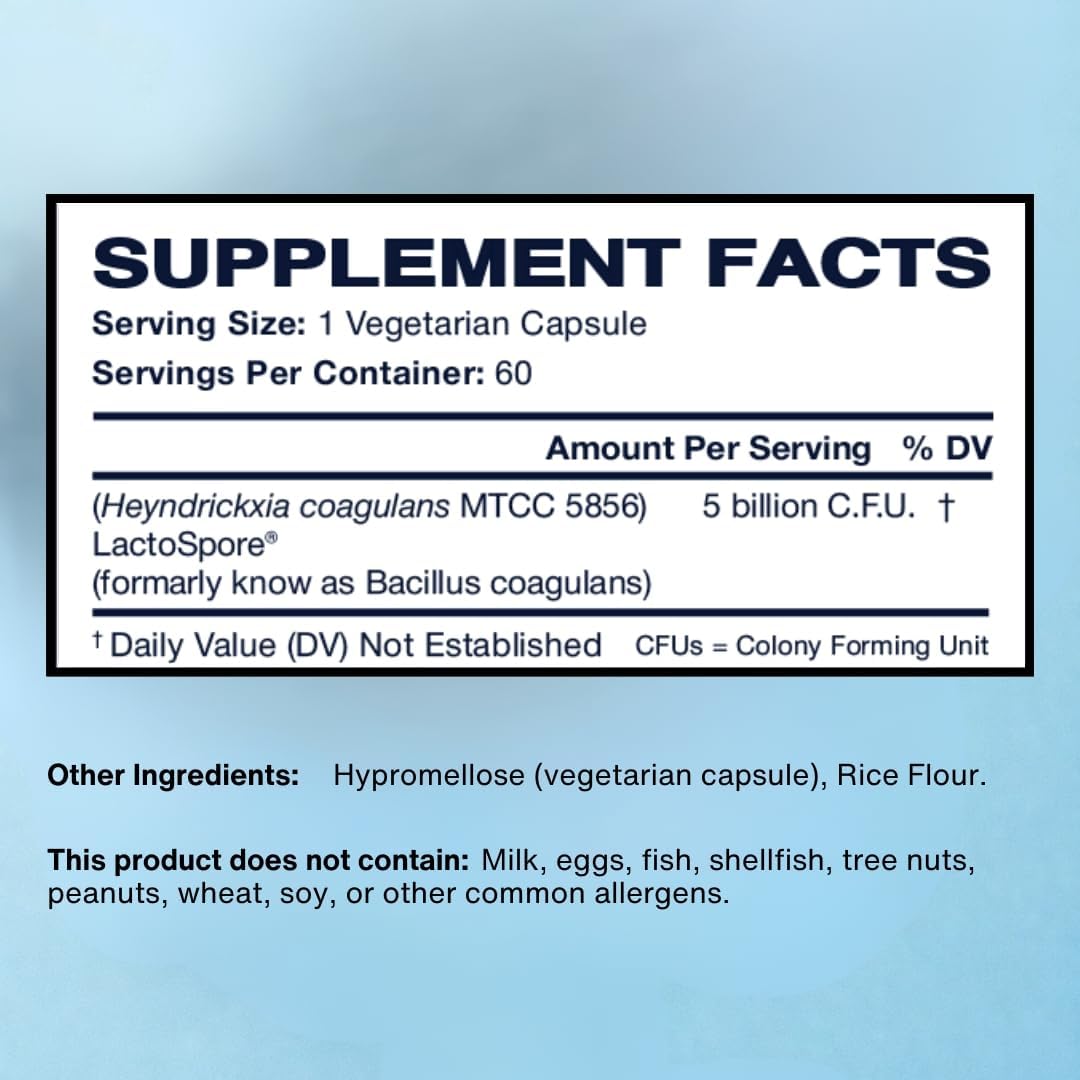 AFI LactoSpore® ES Spore Probiotic | 5 Billion CFU | Digestive, Immune & Vaginal Health Support | 60 Capsules - görsel 8