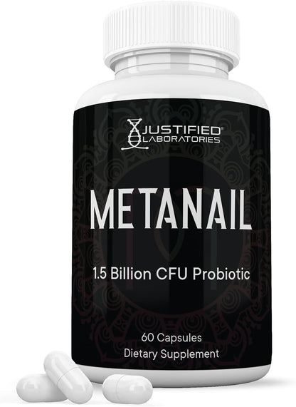 Justified Laboratories Metanail 1.5 Billion CFU Probiotic Nail Support – 60 Capsules