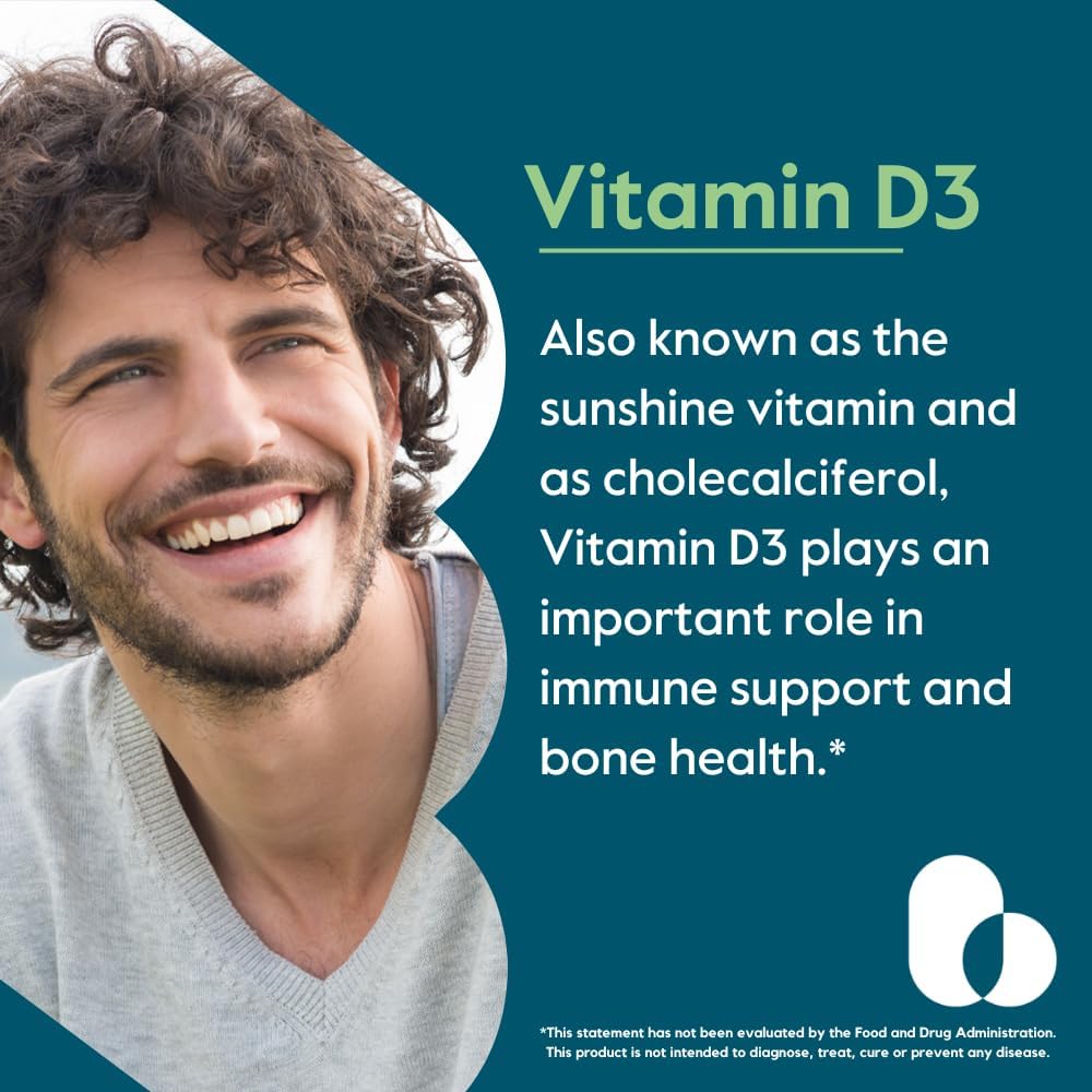 BESTVITE Vitamin D 2000 IU (240 Capsules) – No Stearates, Non-GMO, Gluten-Free - görsel 4