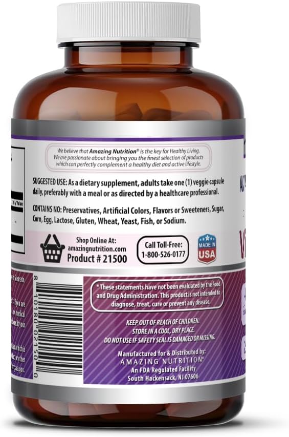Amazing Formulae Vitex Fruit 400 mg – 250 Veggie Capsules - görsel 4