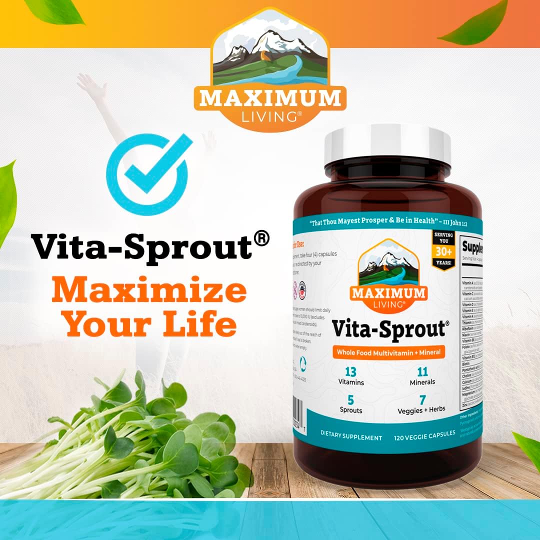 Vita-Sprout Whole-Food Multivitamin & Phytonutrient Blend, 120 Capsules - görsel 7