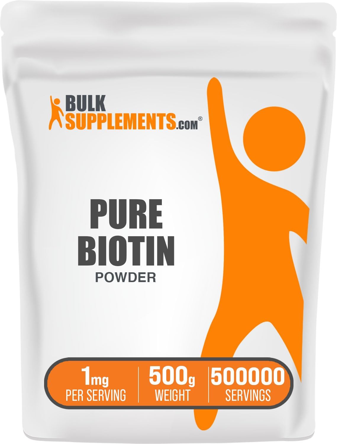Pure Biotin Powder – Vitamin B7, 1mg per Serving, 500g - görsel 1