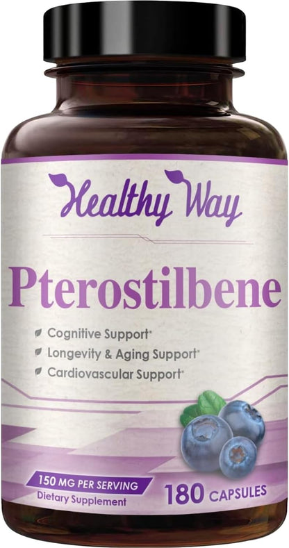 Pterostilbene 150mg Supplement – Antioxidant for Healthy Ageing & Immune Support