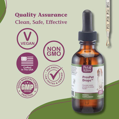 PetAlive ProsPet Drops – Herbal Supplement for Dog Prostate, Bladder & Urinary Support