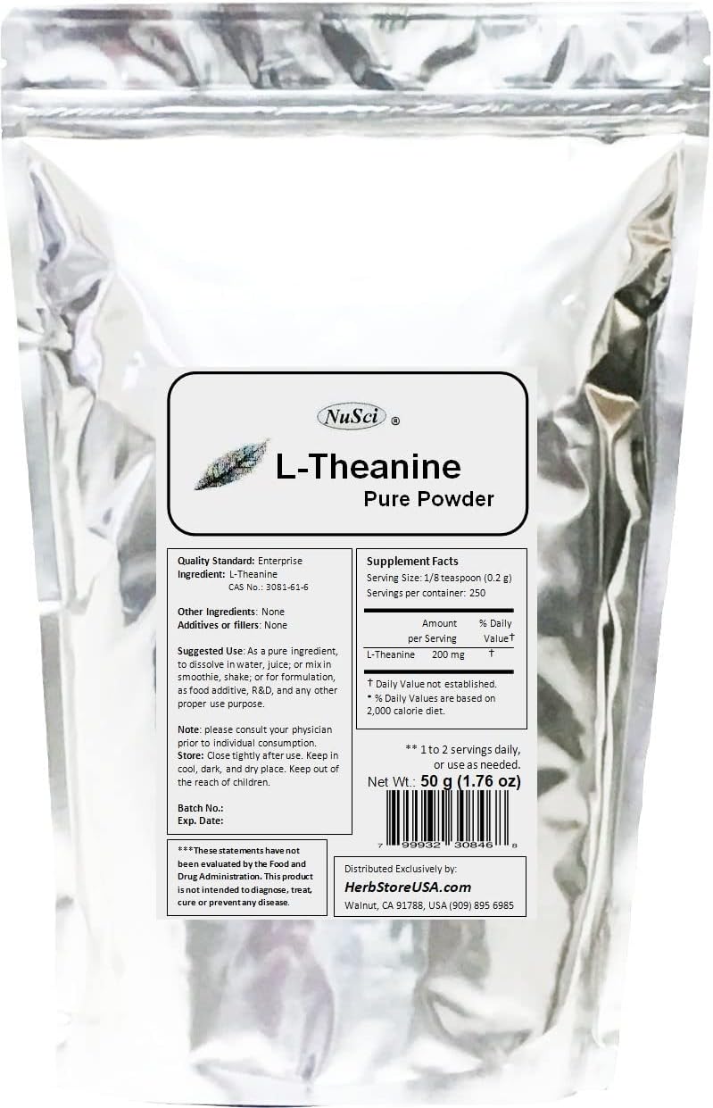 NuSci L-Theanine Pure Powder (227g) - görsel 2