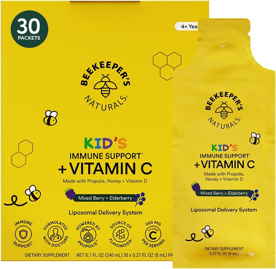 Beekeeper's Naturals Propolis Liposomal Vitamin C – 1000mg with Propolis & Honey – 12 Sachets - görsel 9