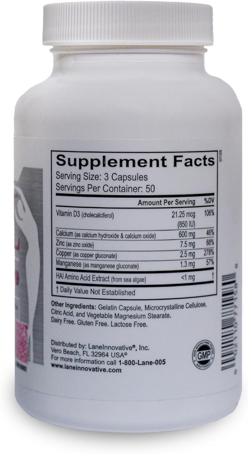 Lane Innovative AdvaCAL Intensive Calcium for Women 50+ - with 1,700 IU Vitamin D, 1200 mg AAACa Calcium, Easy to Swallow (150 Capsules) - görsel 2