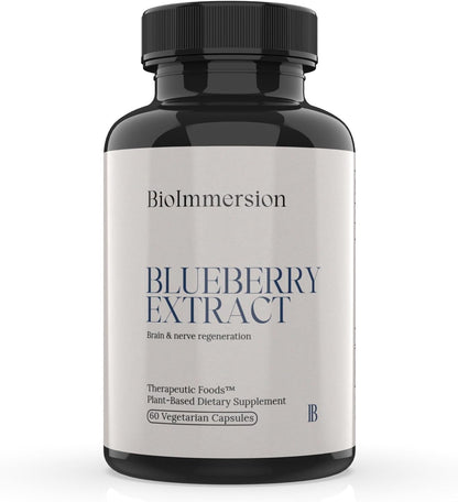 North American Blueberry Extract 500mg - Supports Brain and Cellular Health with Highly Concentrated 80:1 Anthocyanin and Polyphenol Content - Pure Vegan Antioxidant - 60 Capsules