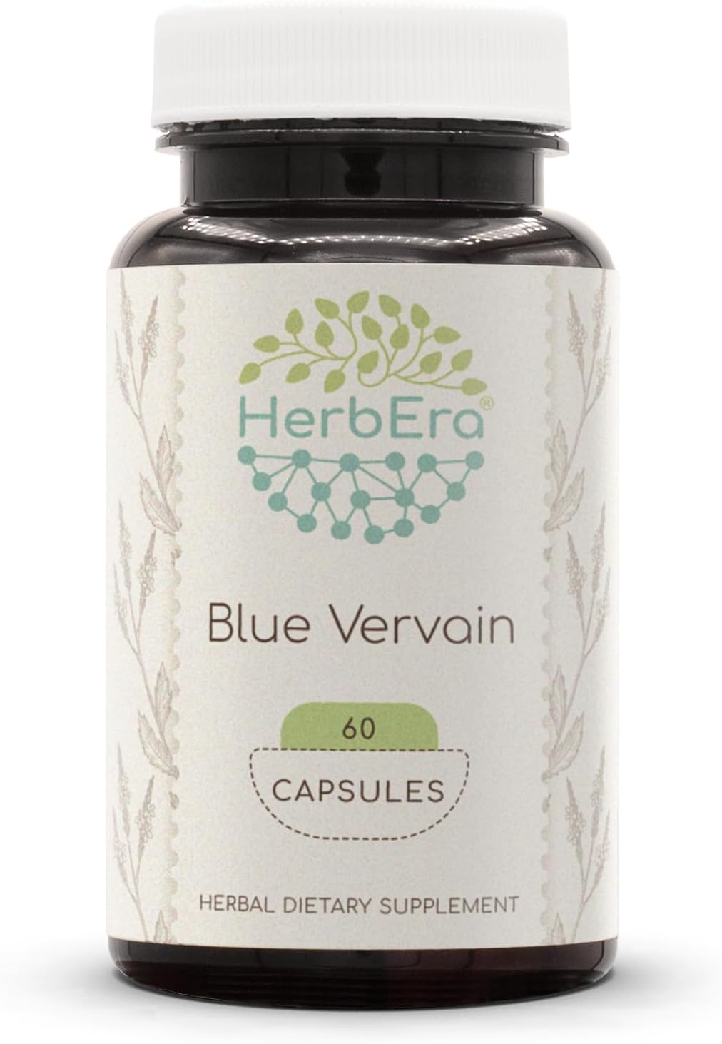 HerbEra Blue Vervain 60 Capsules, 500 mg Dried Herb Supplement - görsel 1