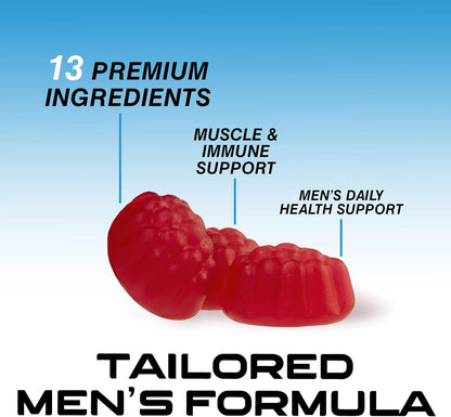 SILVERONYX Multivitamin for Men - Daily Men's Multivitamin Gummies with Vitamin D, B Vitamins, Zinc & More - Supports Energy and Immune Health - 60 Gummies