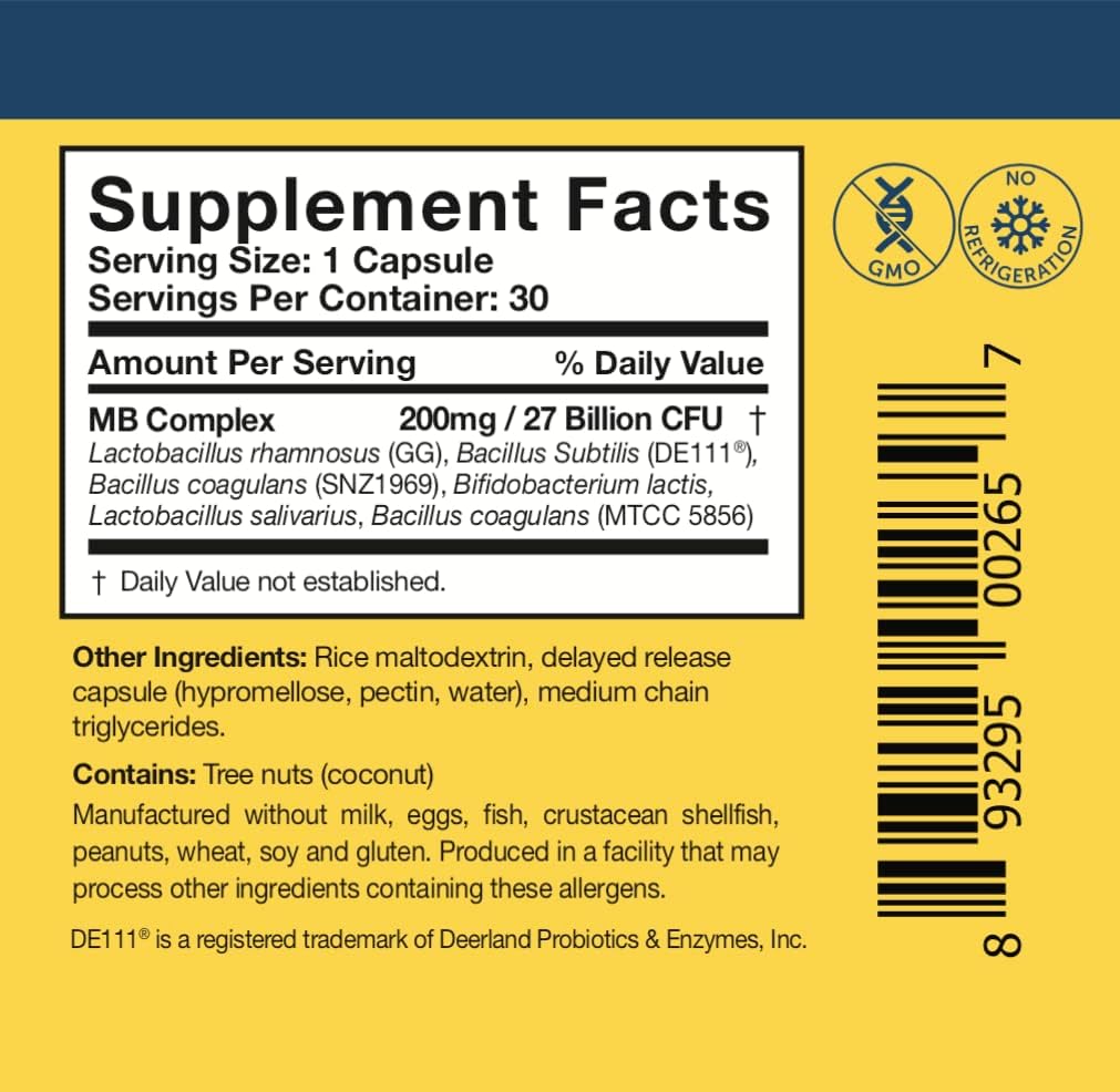 Researched Nutritionals Multi-Biome - Dual-Action Probiotics for Women and Men - Spore and Live Strain Formula with Delayed-Release Capsules for Gut Health, Histamine & Immune Support (30 capsules) - görsel 6