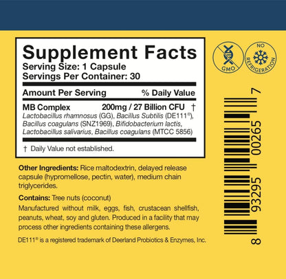 Researched Nutritionals Multi-Biome - Dual-Action Probiotics for Women and Men - Spore and Live Strain Formula with Delayed-Release Capsules for Gut Health, Histamine & Immune Support (30 capsules)