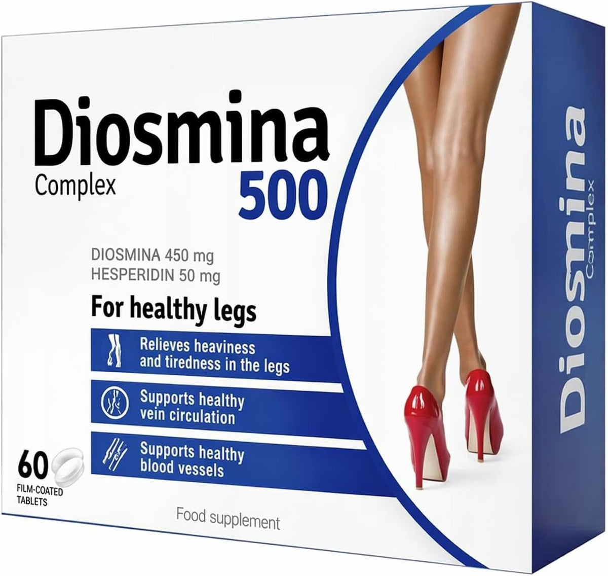 DIOSMINA Complex 60 Tablets – Micronised Diosmin, Hesperidin, Rutin & Butcher's Broom Extract - görsel 1