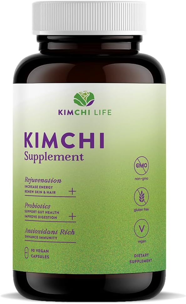 Kimchi Life Fermented Kimchi Capsules – Vegan Probiotic for Gut Health and Immunity - görsel 1