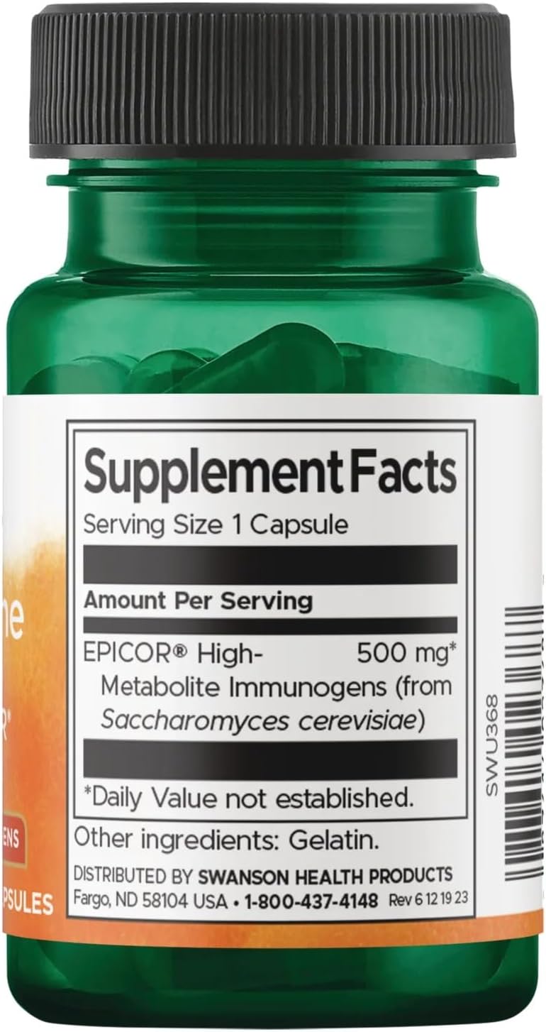 Swanson Rapid Immune Defence Featuring EpiCor 500 mg, 30 Capsules (2-Pack) - görsel 2