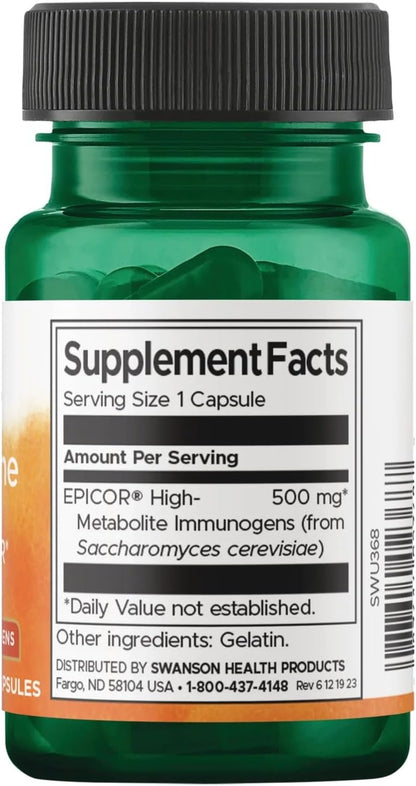 Swanson Rapid Immune Defence Featuring EpiCor 500 mg, 30 Capsules (2-Pack)