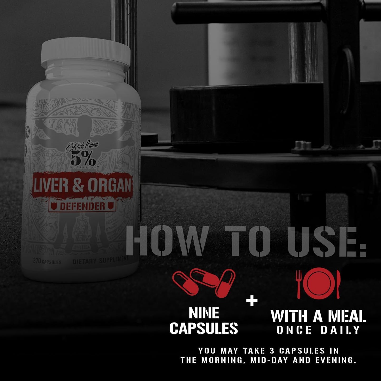 Rich Piana 5% Nutrition Liver & Organ Defender Cycle Support Plus NAC - görsel 4