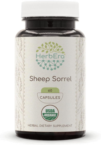 HerbEra Organic Sheep Sorrel - USDA Certified Organic, 120 Capsules