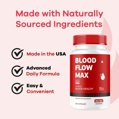 LIVORKA Blood Flow Max Capsules – Blood Support Supplement (60 Capsules)