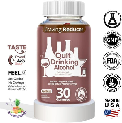 Drop The Craving Quit Alcohol Gummy - Craving Support - 60 Gummies