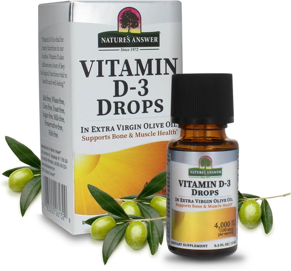 Nature's Answer Platinum Vitamin D3 4000 IU Liquid Drops (15 ml, 2-Pack) - görsel 1