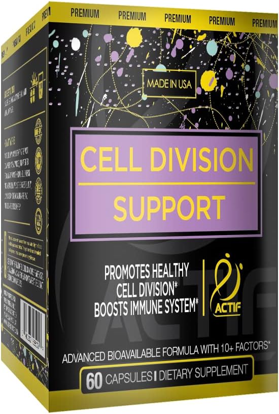 ACTIF Cell Division Support - Maximum Strength with 10+ Factors, Non-GMO, 1 Month Supply, Made in USA - görsel 4