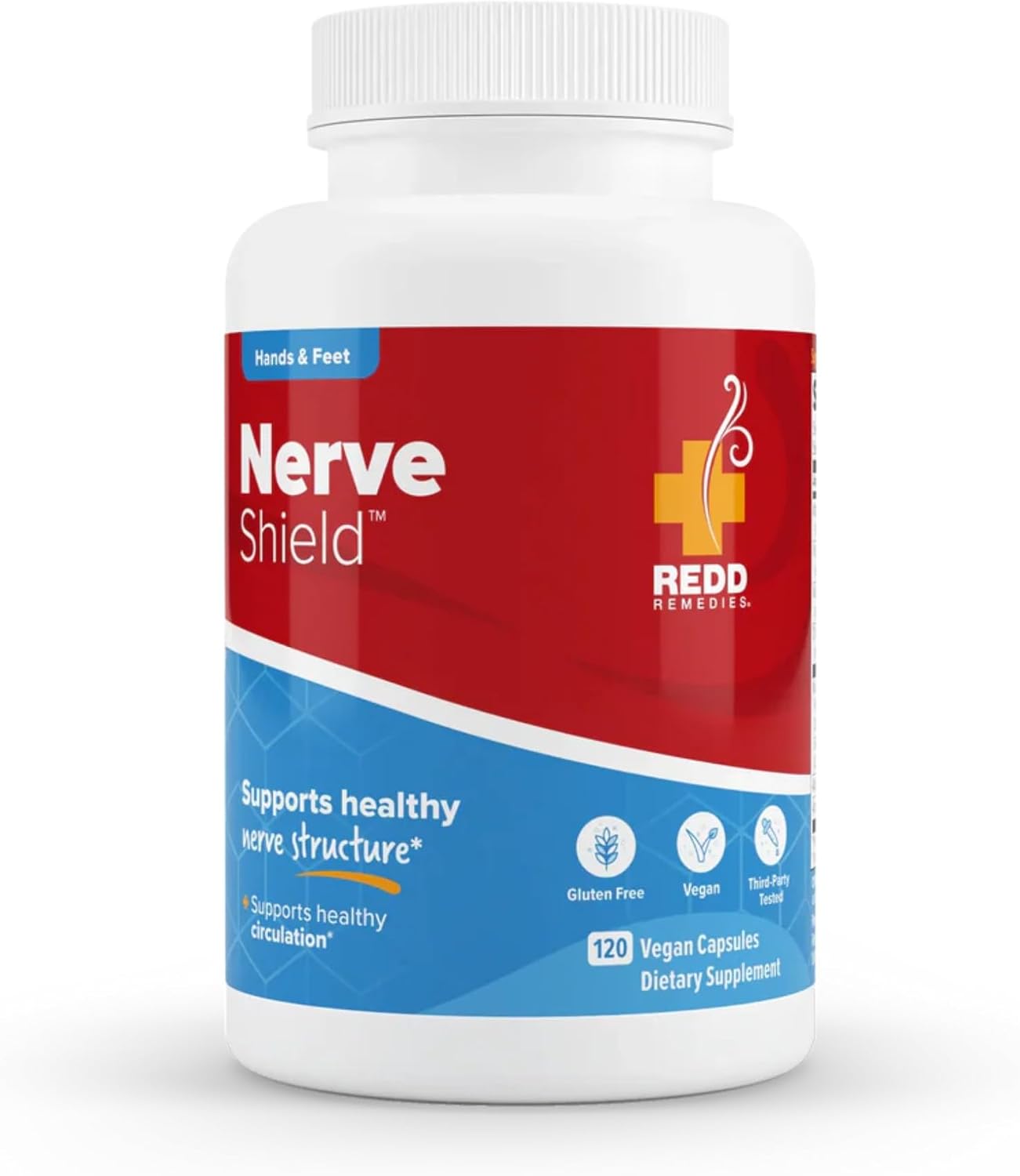 Redd Remedies Nerve Shield, Supports Healthy Nerve Structure and Circulation, 120 Vegan Capsules - görsel 1